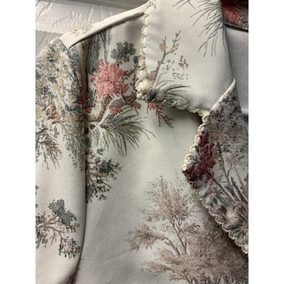 Cider Pink, Green And Cream Toile Dress M - Picture 3 of 6